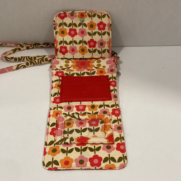 Vera Bradley Pink Floral Wallet Crossbody Bag - Picture 3 of 8